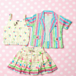 Girls pink Partywear Top Jacket  & Skirt - Image 3